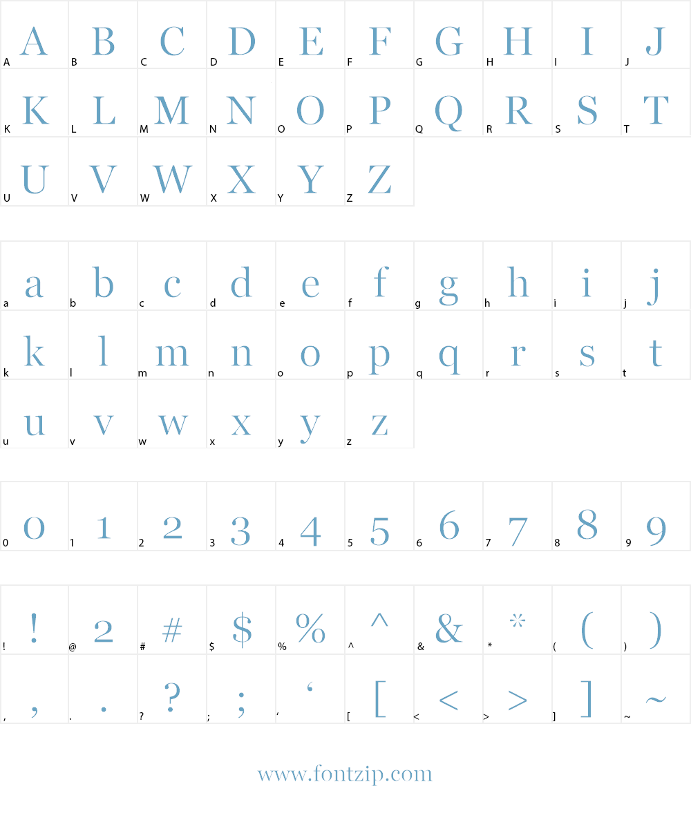 SD Georgia Light Font Character